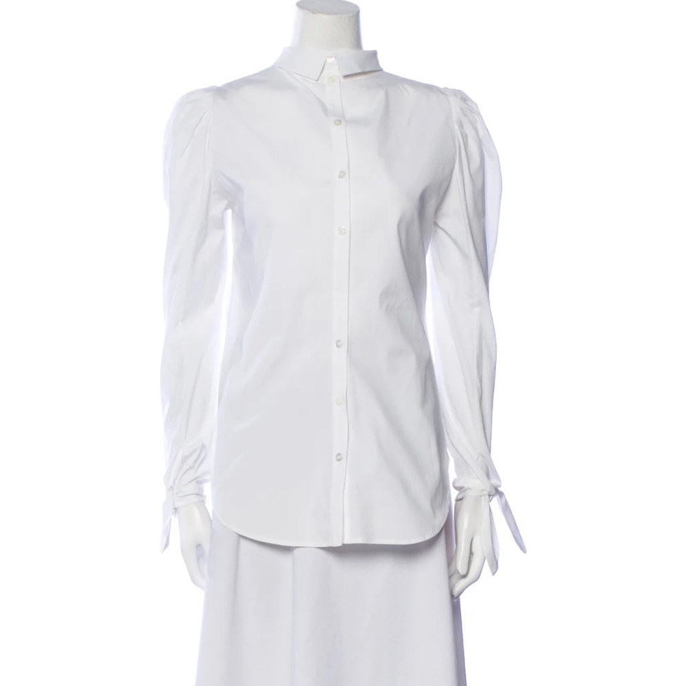 VERONICA BEARD White Long Sleeve Button-Up Top Size 0